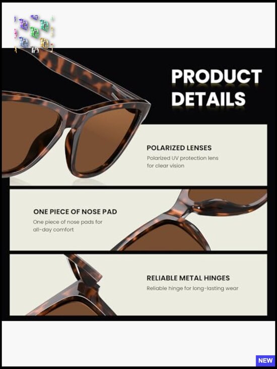 Trendy Square Sunglasses Polarized UV Protection Retro Classic Shades Glasses main image 5